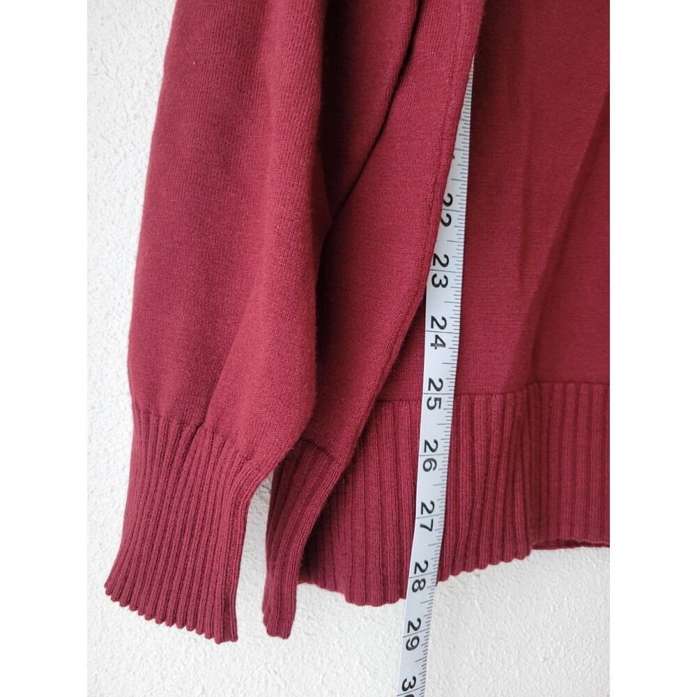Lane Bryant 22/24 Berry Burgundy V-Neck Sweater Long Sleeve Plus NWT Cozy Knit - Picture 7 of 10